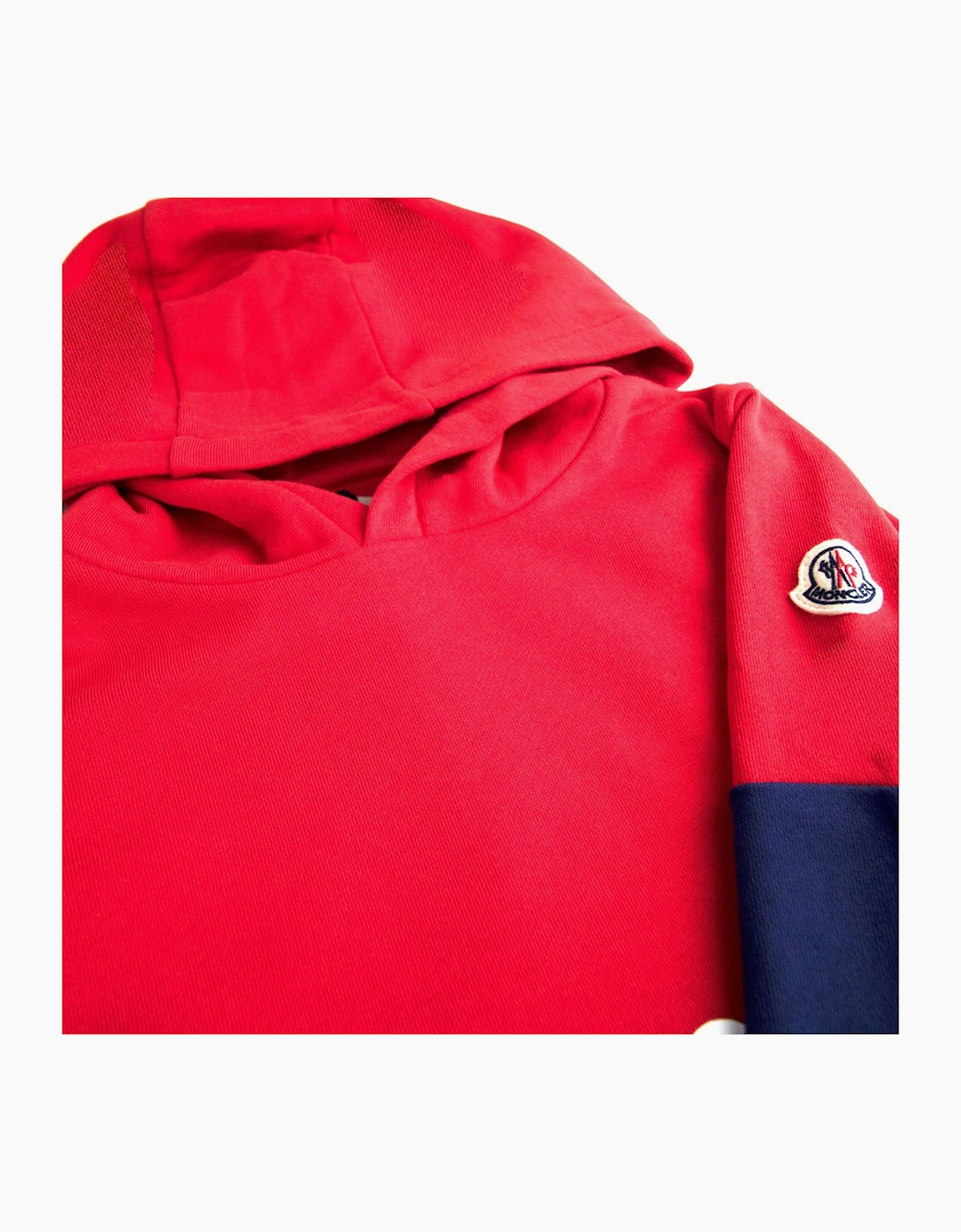 Moncler Junior Maglia Con Cappuccino Hooded Sweatshirt Red 456