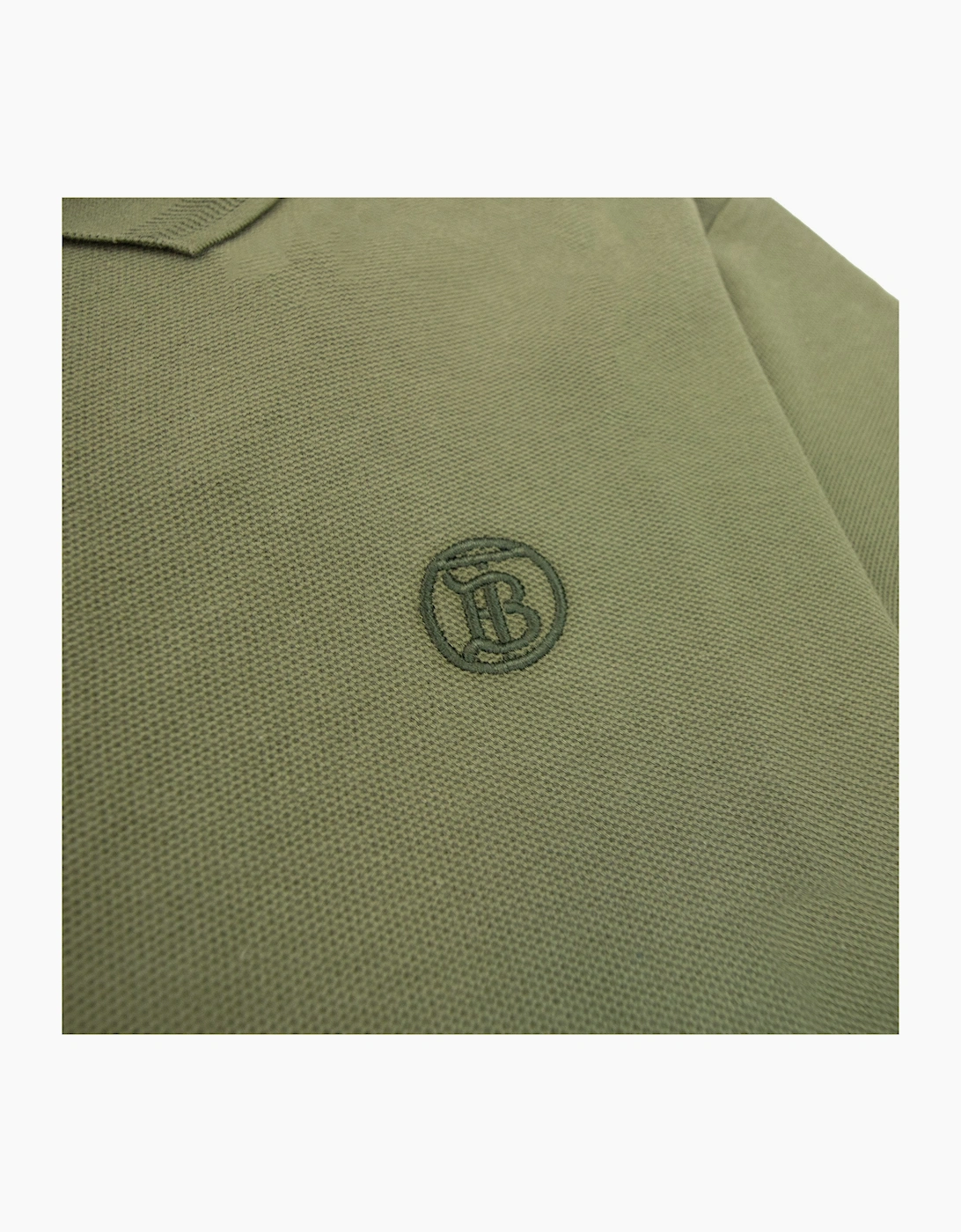 Burberry Manzoni Monogram Pique Polo Olive