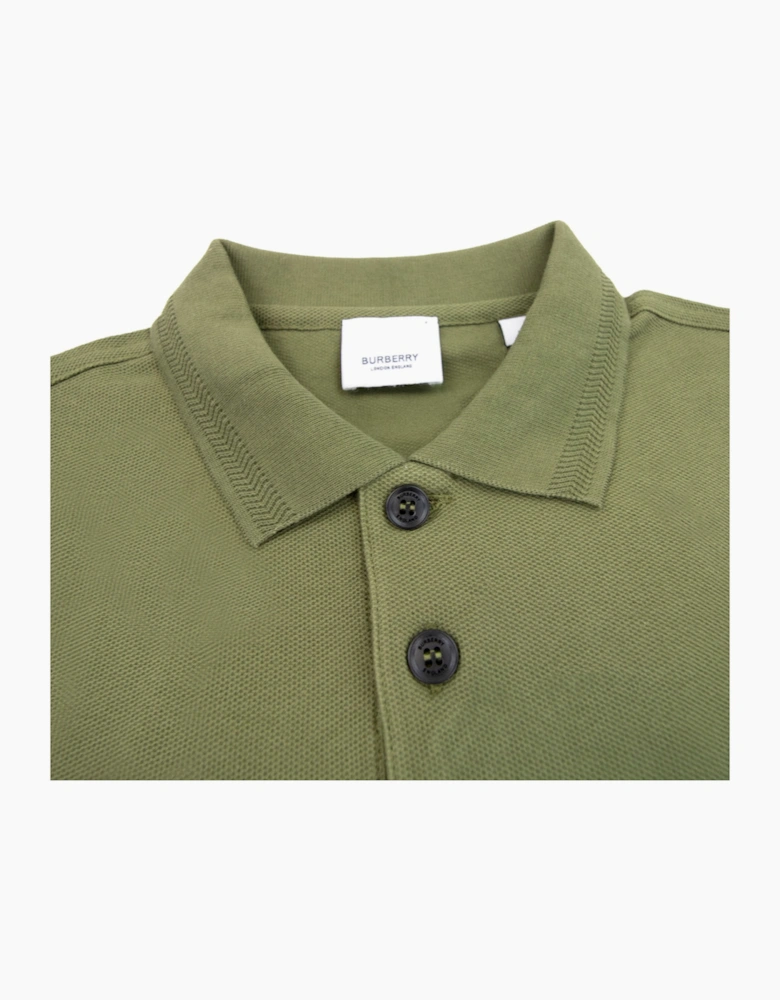 Burberry Manzoni Monogram Pique Polo Olive