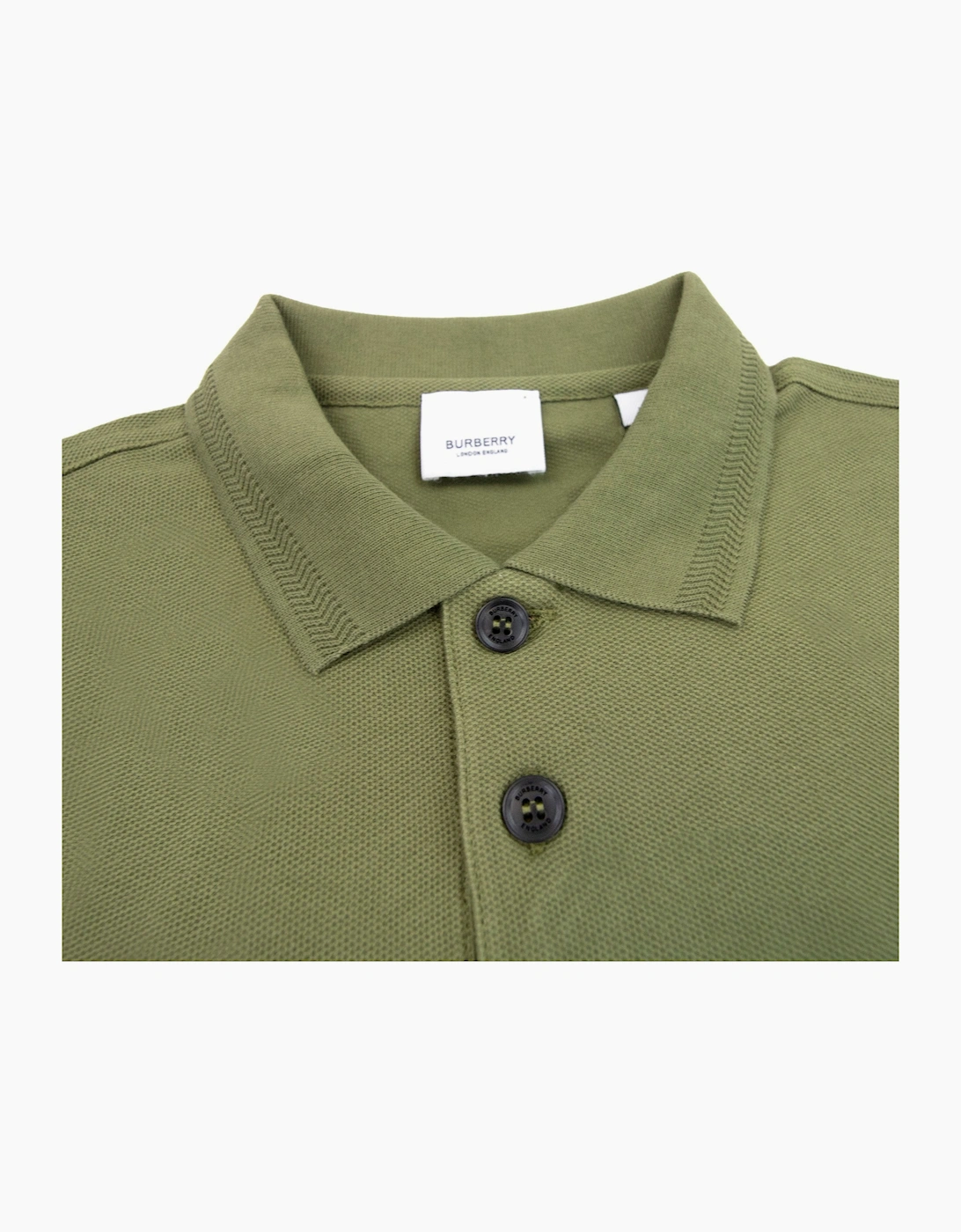 Burberry Manzoni Monogram Pique Polo Olive