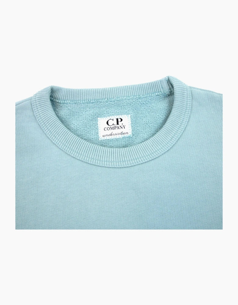 Cp Company Undersixteen Basic Lens Crewneck Sweatshirt Mineral Blue 811