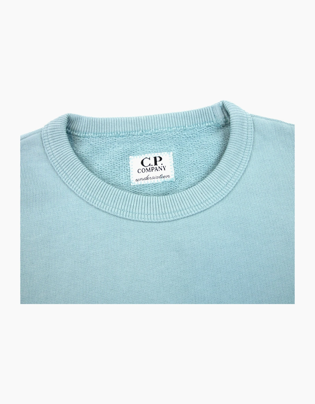 Cp Company Undersixteen Basic Lens Crewneck Sweatshirt Mineral Blue 811
