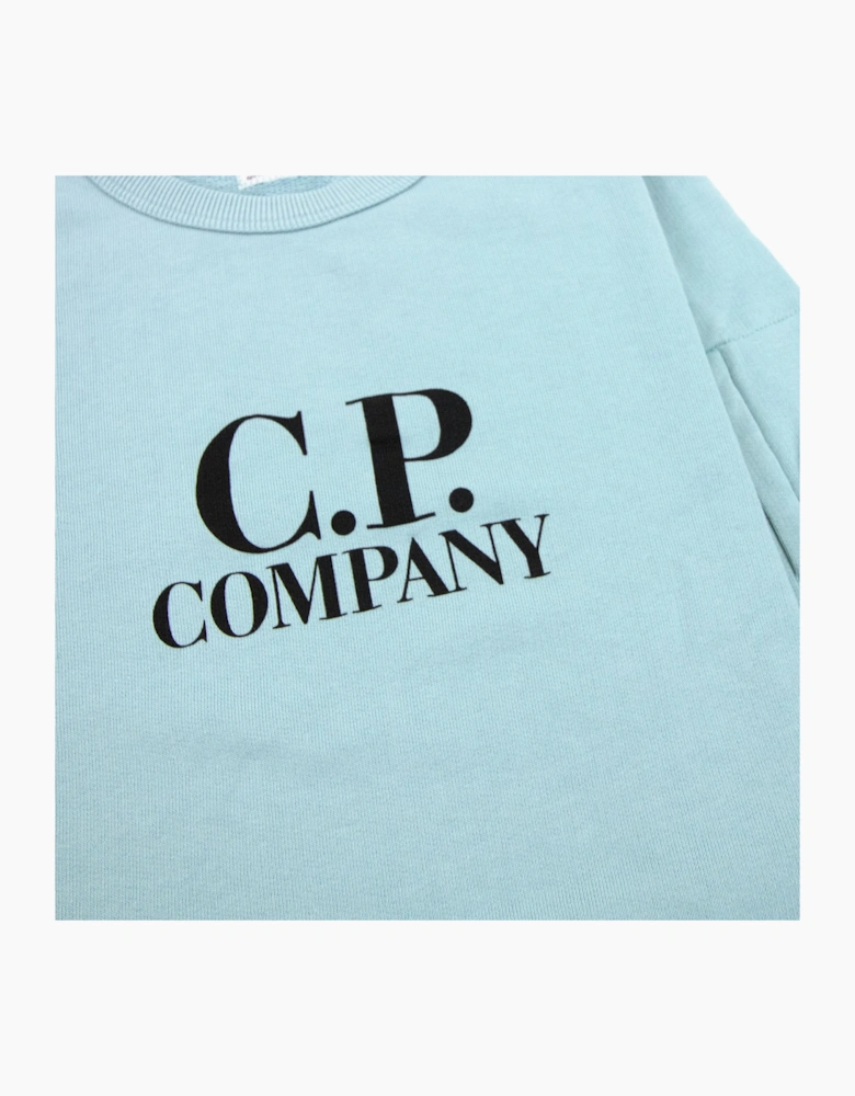 Cp Company Undersixteen Basic Lens Crewneck Sweatshirt Mineral Blue 811