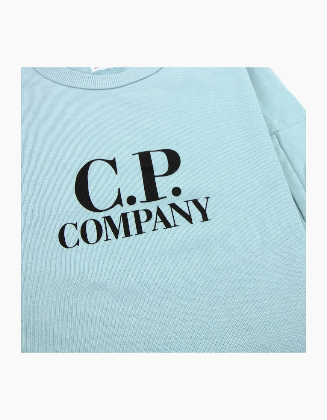 Cp Company Undersixteen Basic Lens Crewneck Sweatshirt Mineral Blue 811