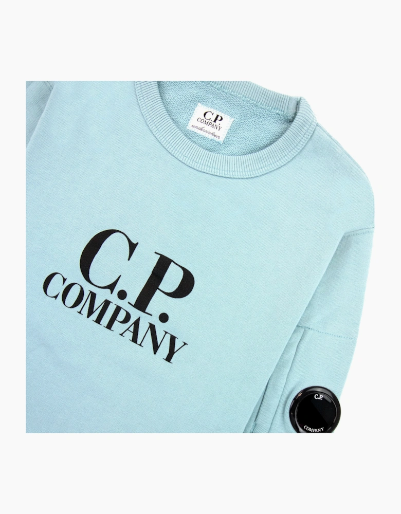 Cp Company Undersixteen Basic Lens Crewneck Sweatshirt Mineral Blue 811
