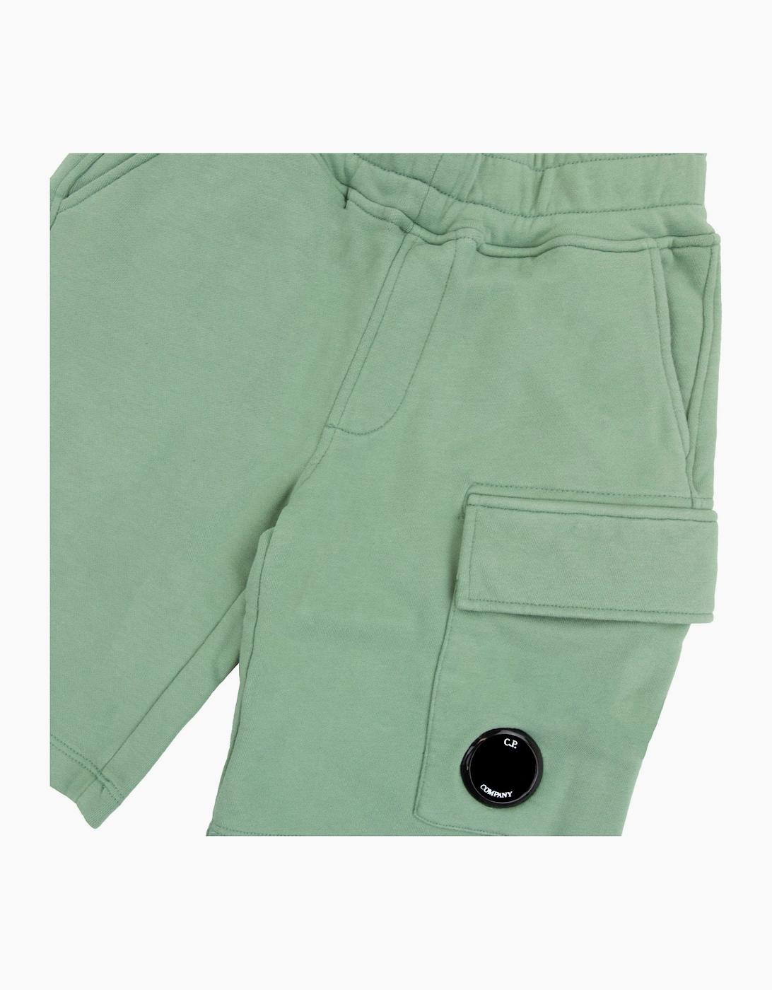 Cp Company Undersixteen Grey Lens Logo Bermuda Shorts Green 626