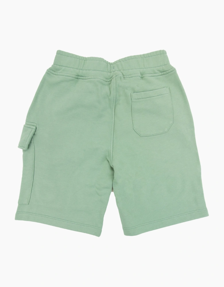 Cp Company Undersixteen Grey Lens Logo Bermuda Shorts Green 626