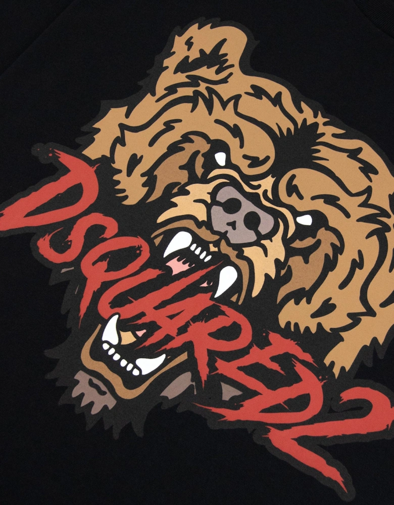 Dsquared2 Bear Logo Cool Fit T Shirt Black 900