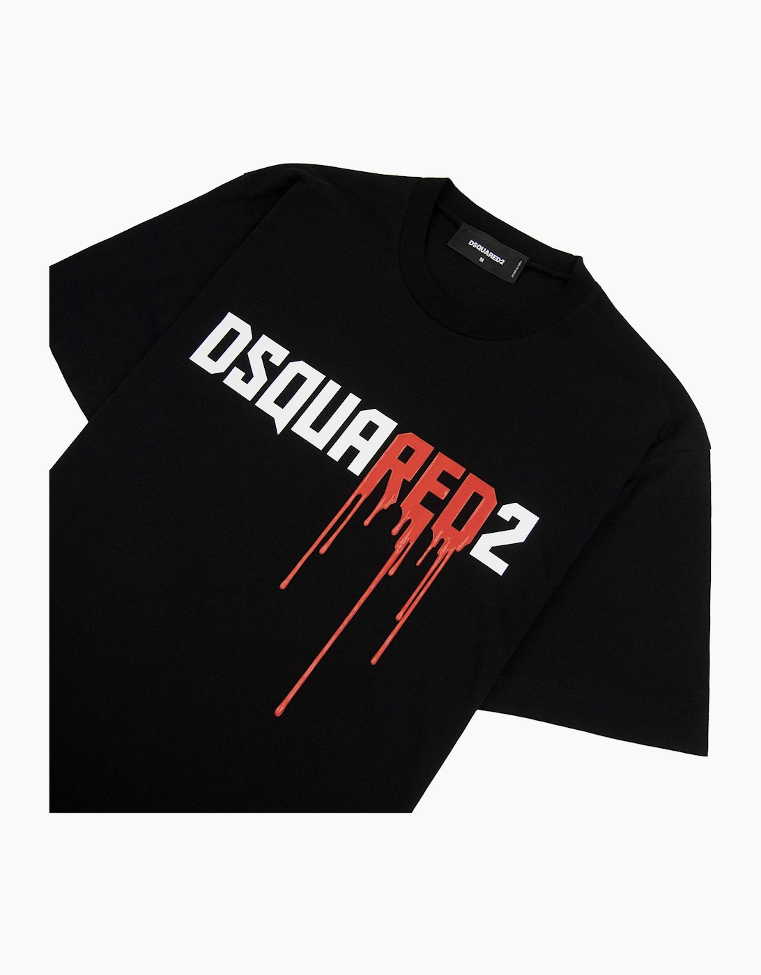 Dsquared2 Bloody Red Logo Cool Fit T Shirt Black 900