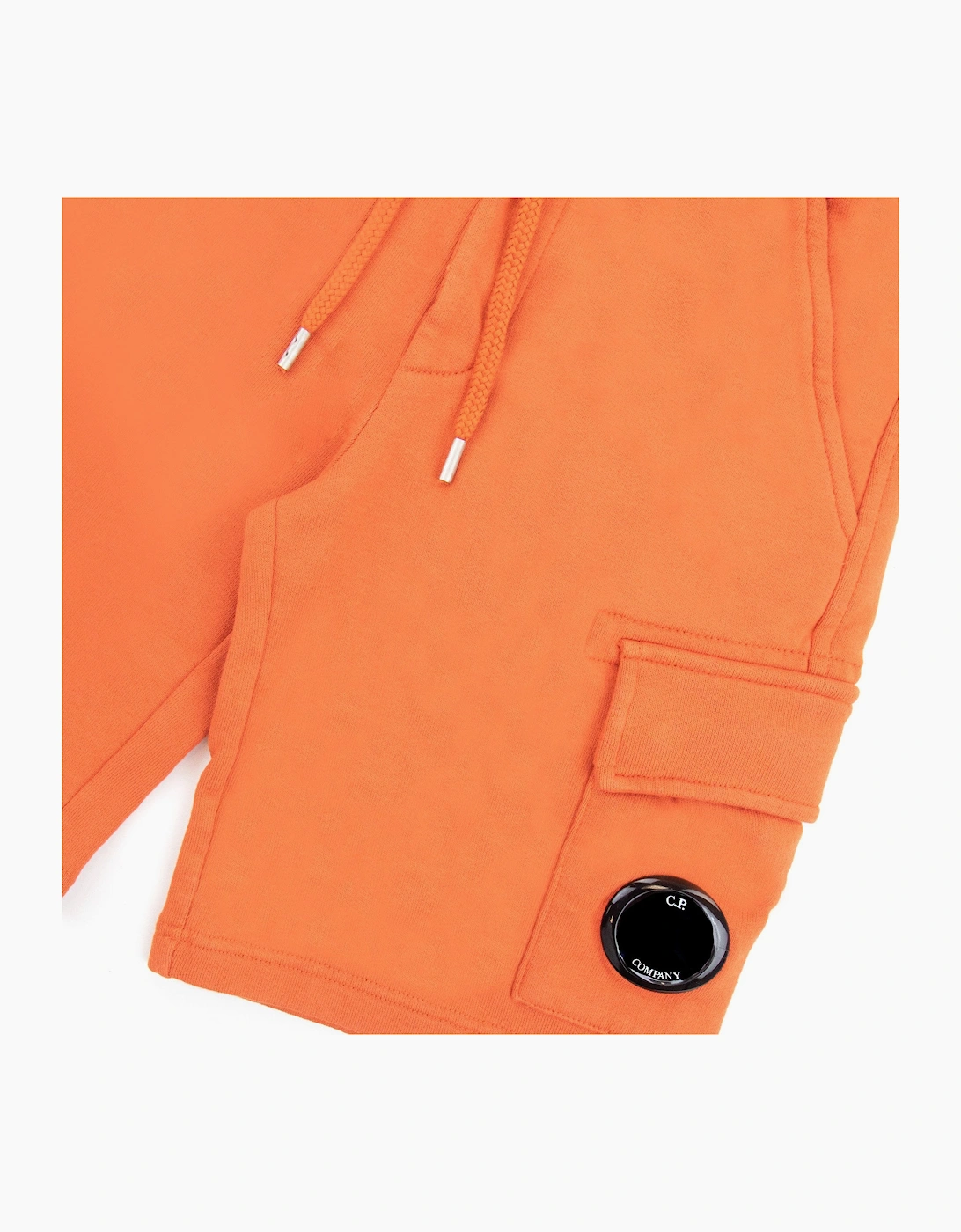 Cp Company Undersixteen Grey Lens Logo Bermuda Shorts Harvest Pumpkin 439