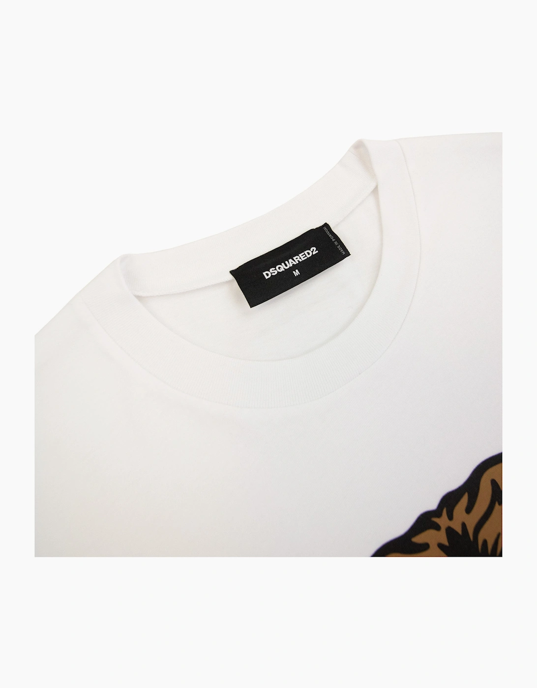 Dsquared2 Bear Logo Cool Fit T Shirt White 100