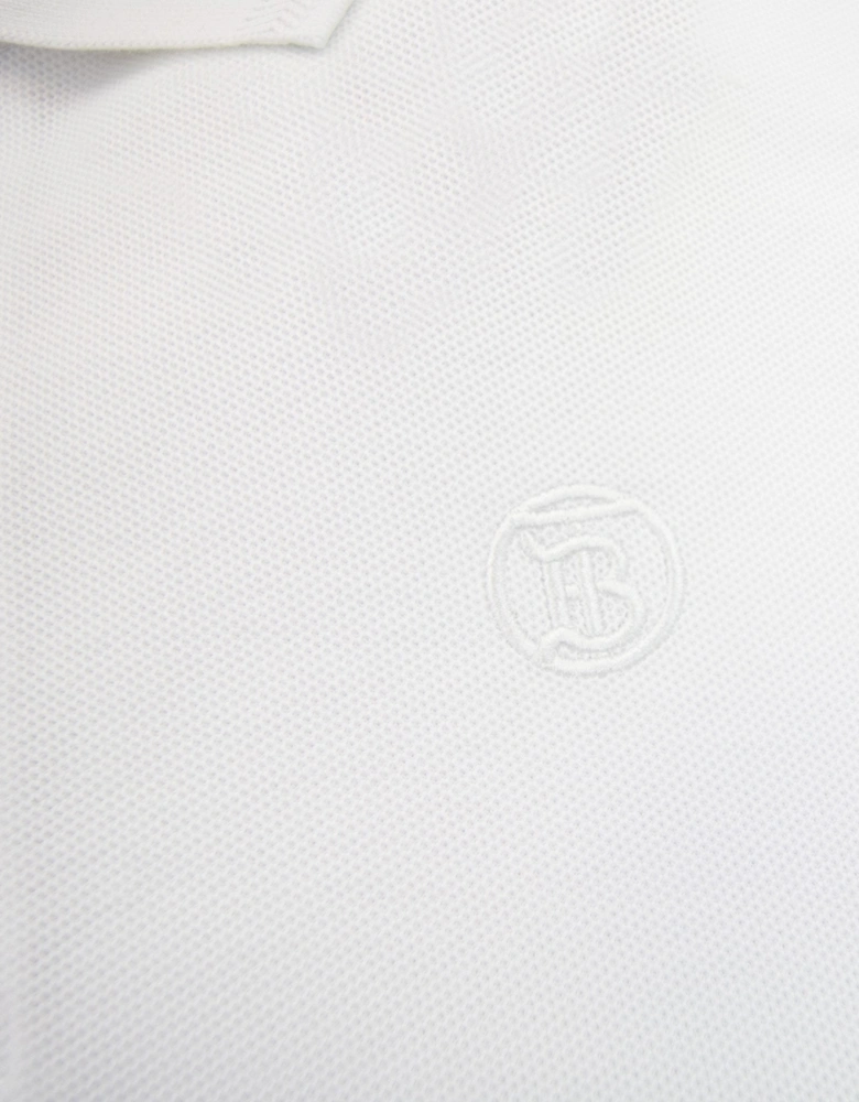 Burberry Manzoni Monogram Pique Polo White
