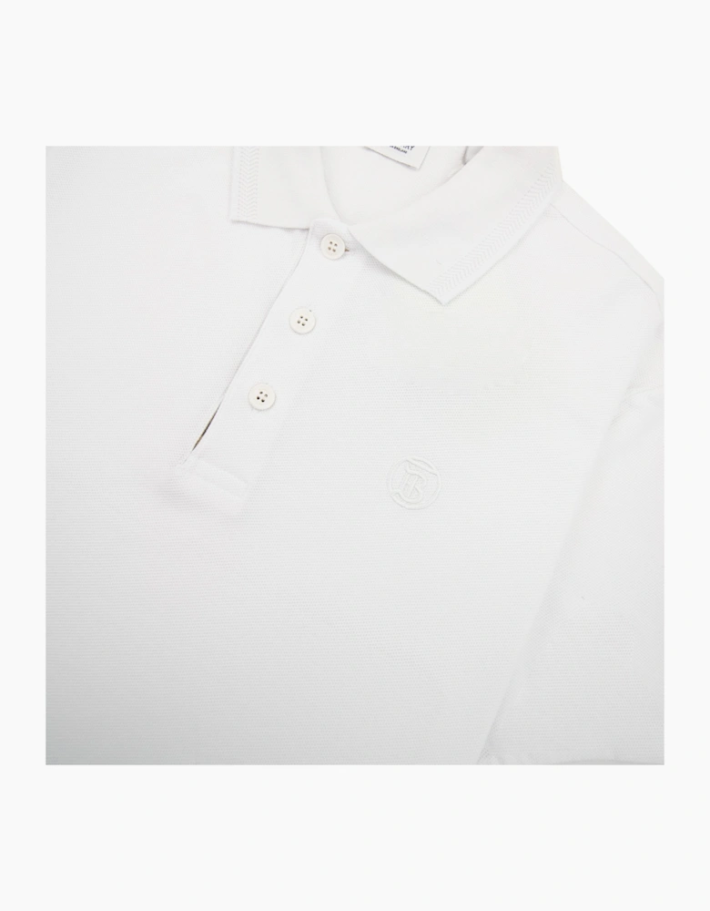 Burberry Manzoni Monogram Pique Polo White