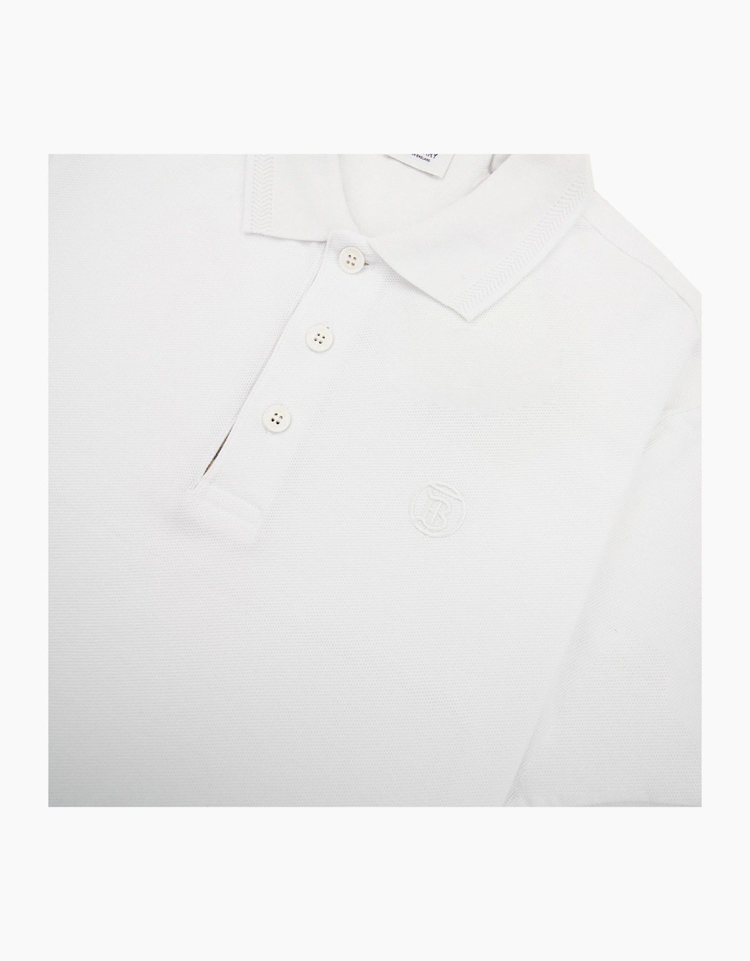 Burberry Manzoni Monogram Pique Polo White