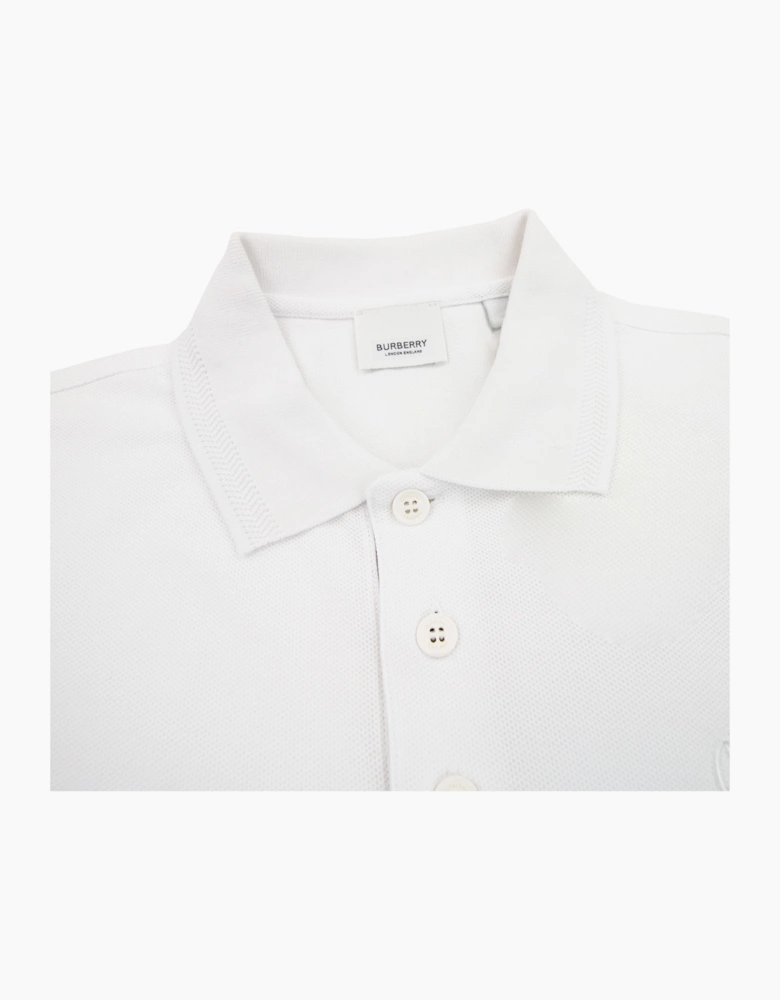 Burberry Manzoni Monogram Pique Polo White