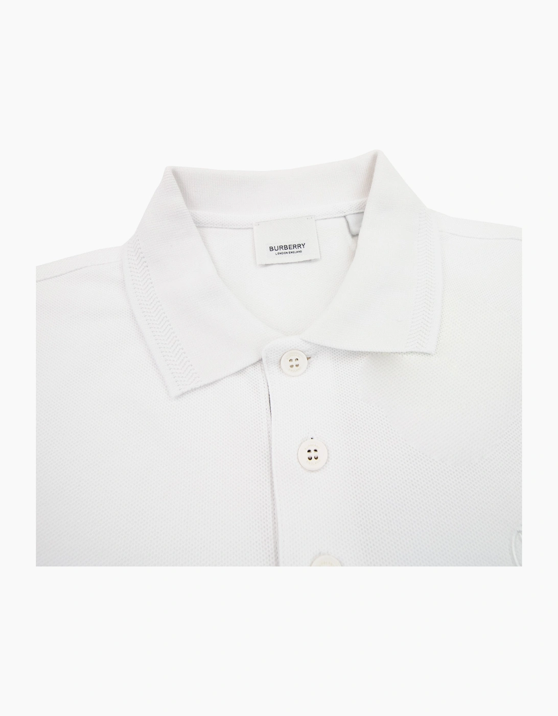 Burberry Manzoni Monogram Pique Polo White