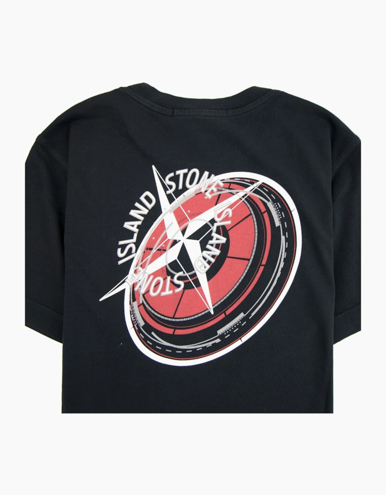 Stone Island Junior Back Logo T-Shirt Black V0029