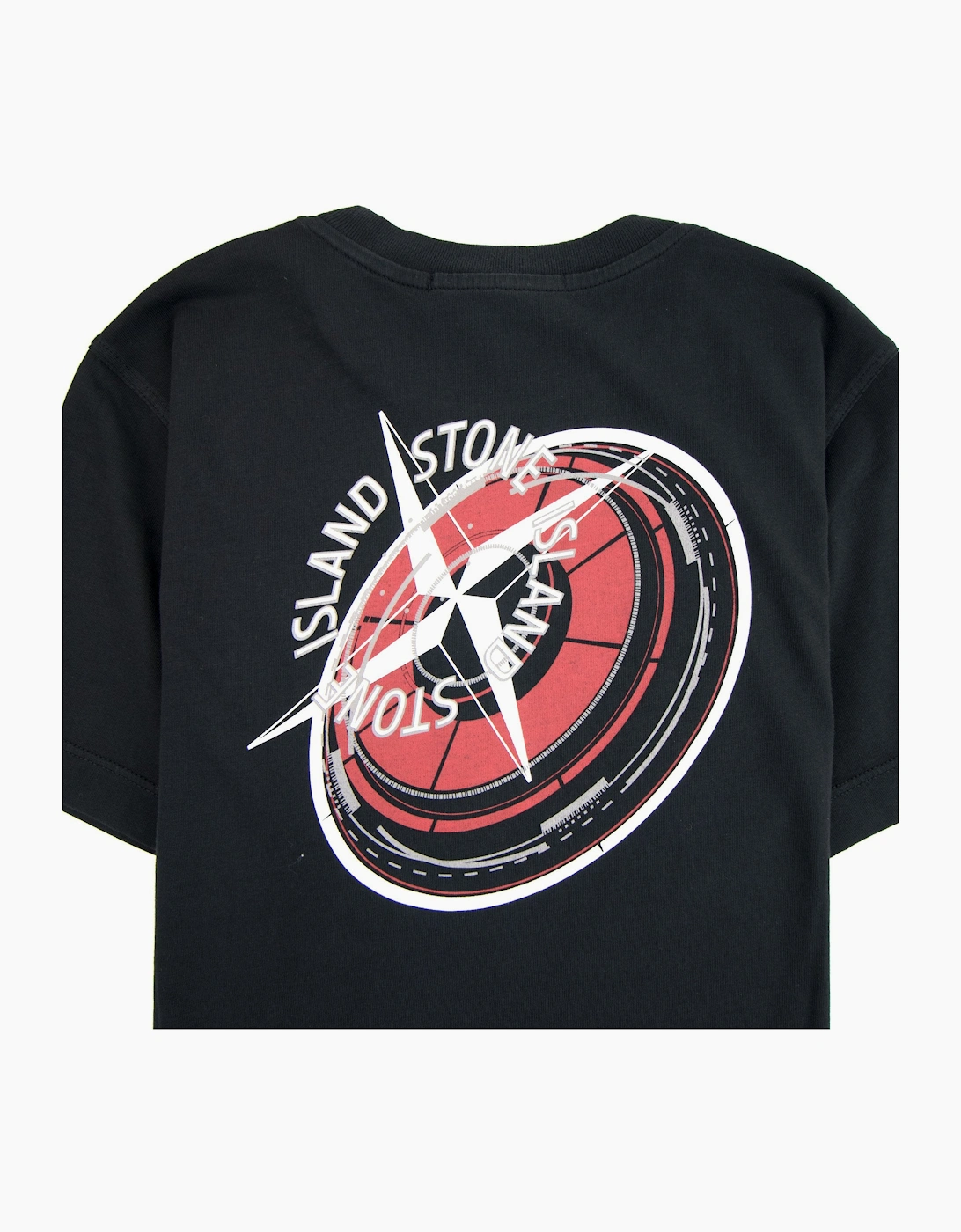 Stone Island Junior Back Logo T-Shirt Black V0029