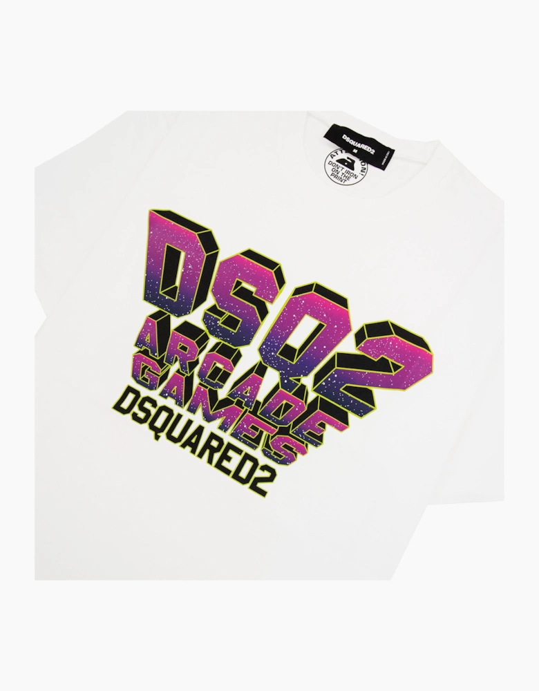 Dsquared2 Dsq2 Arcade Games Cool T Shirt White 100