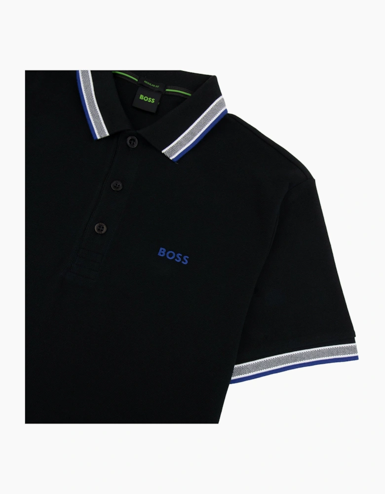 Hugo Boss Paddy Embroidered Logo Polo Black 009