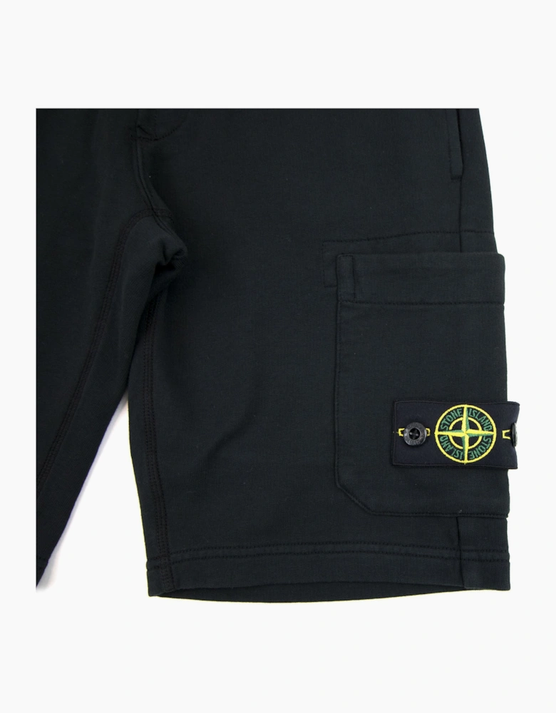 Stone Island Junior Bermuda Fleece Shorts Black V0029