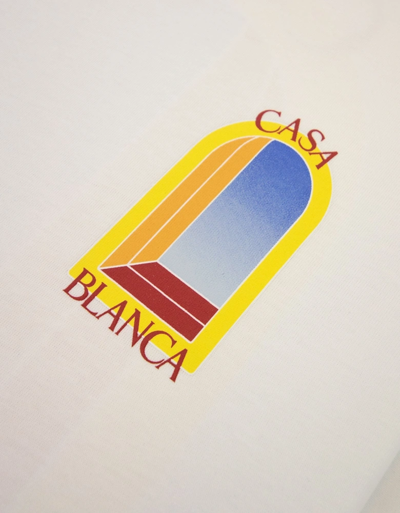 Casablanca L Arche De Nuit Printed T Shirt White 001