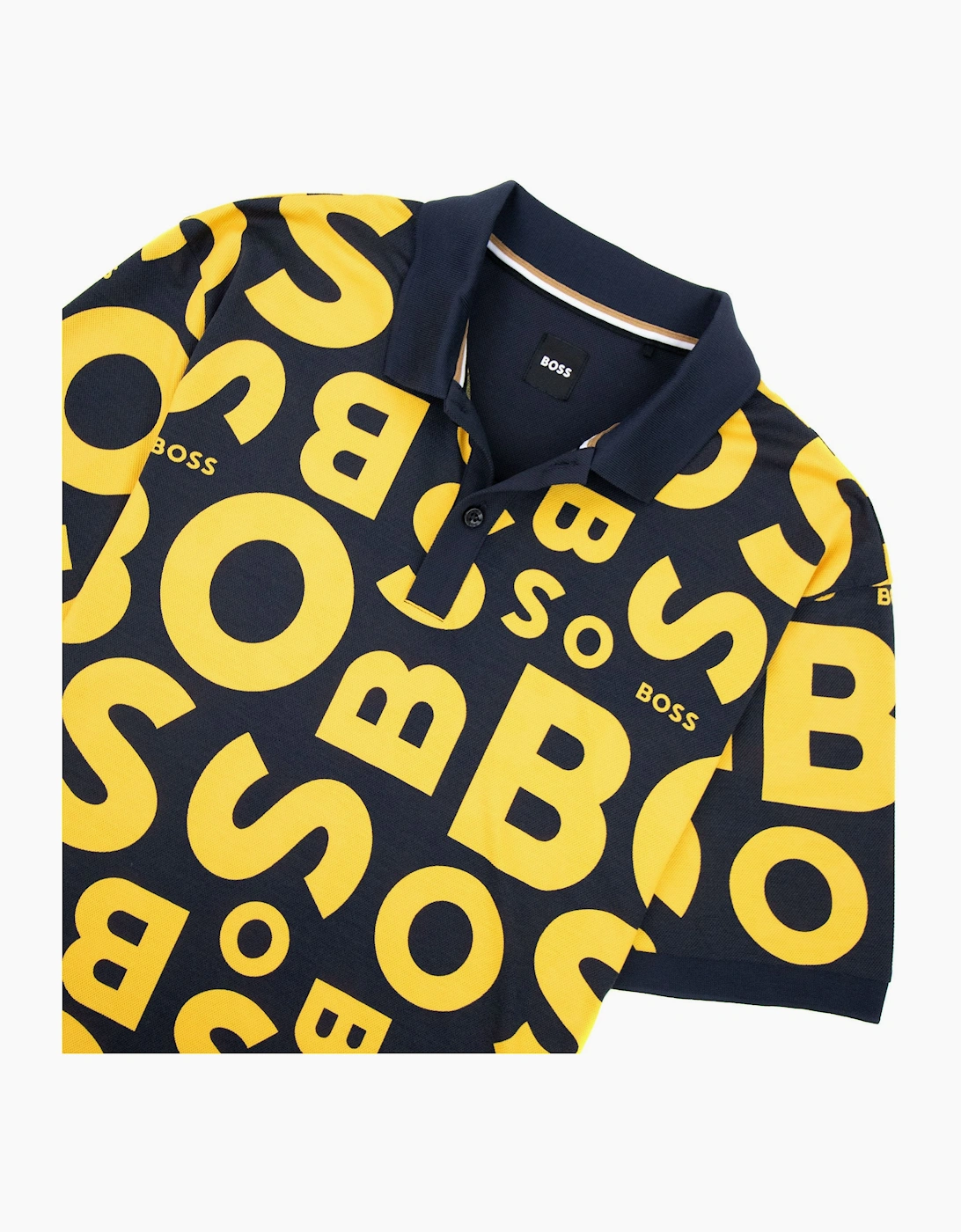 Hugo Boss Parlay 156 All Over Logo Polo Dark Navy 404