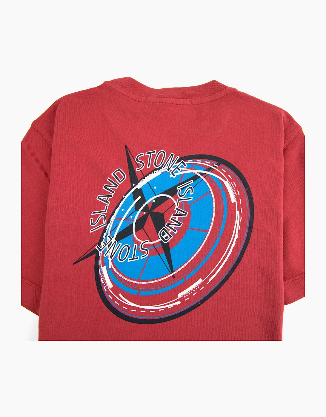 Stone Island Junior Back Logo T-Shirt Red V0010