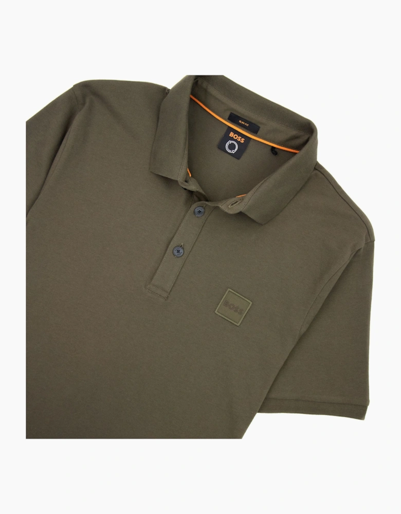 Hugo Passenger Patch Logo Polo Khaki 308
