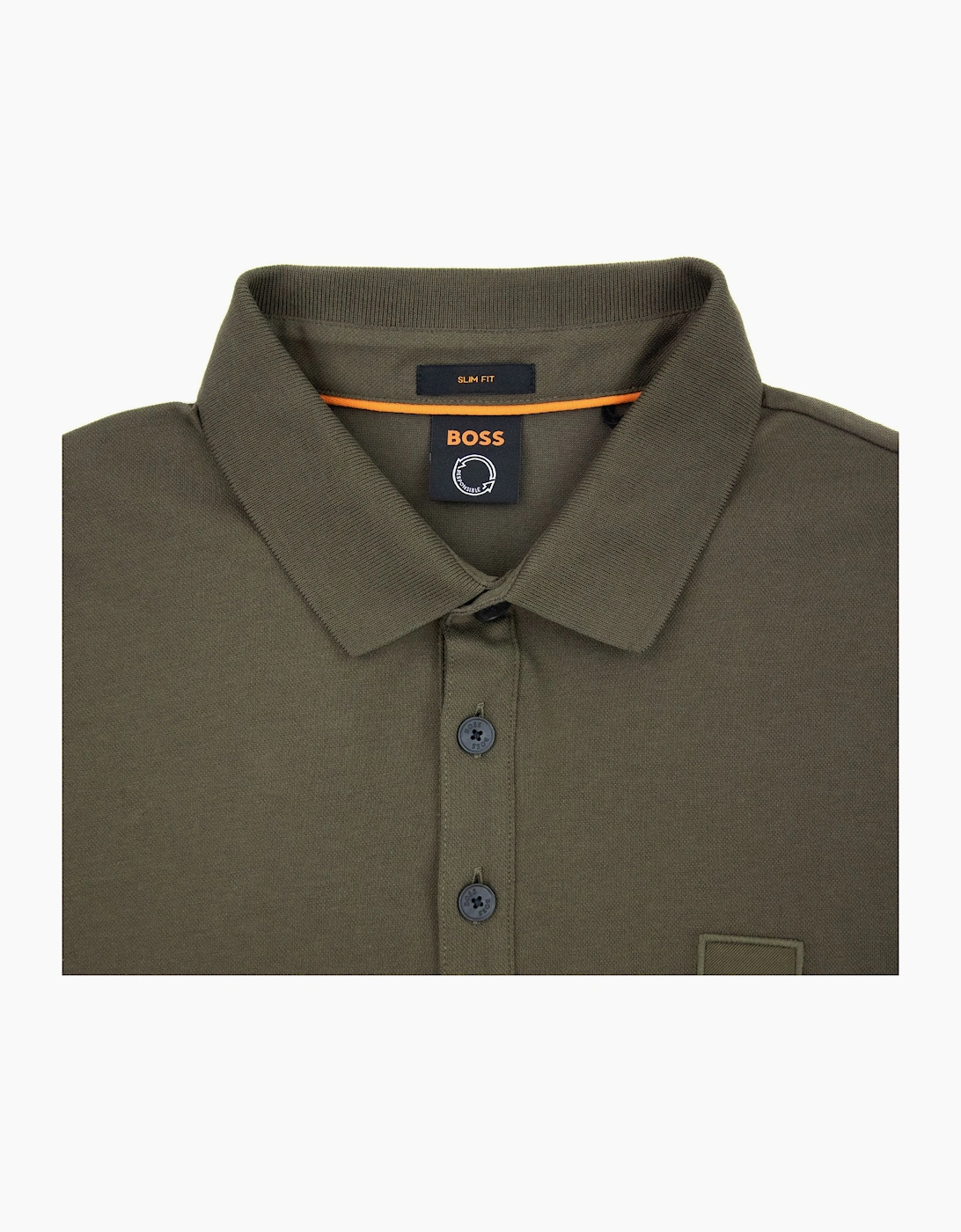 Hugo Passenger Patch Logo Polo Khaki 308