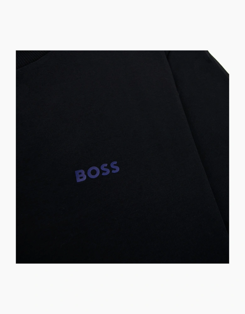 Hugo Boss Contrast Printed Logo Tee Black 004