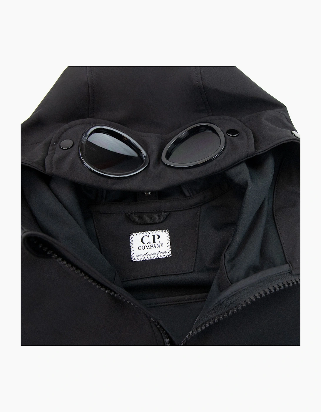 Cp Company Undersixteen Soft Shell Google Jacket Black
