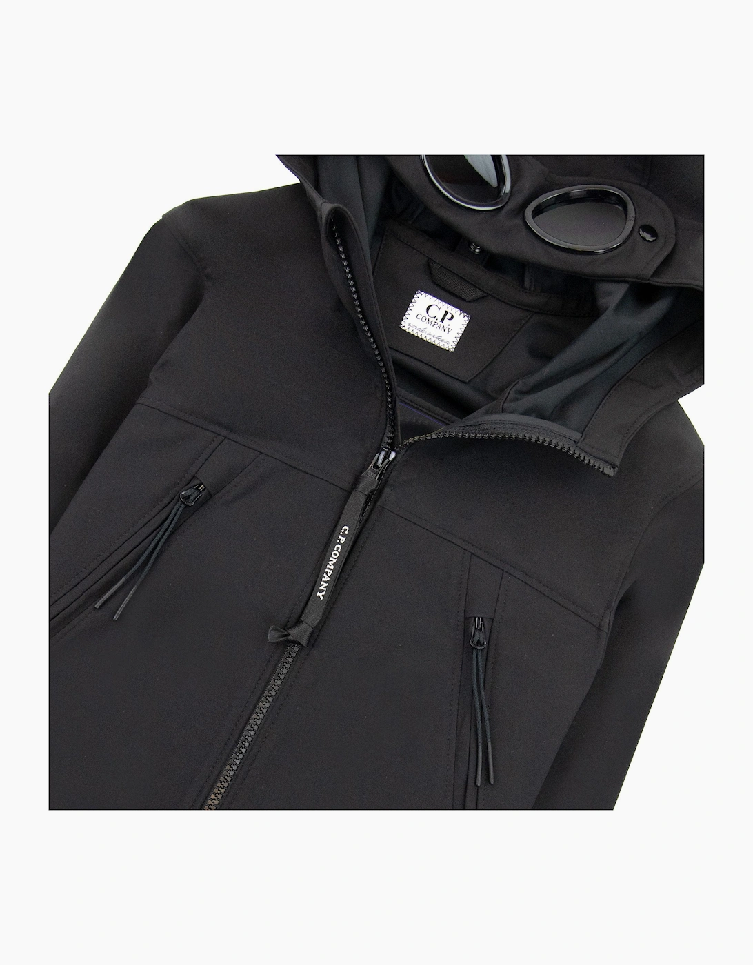 Cp Company Undersixteen Soft Shell Google Jacket Black
