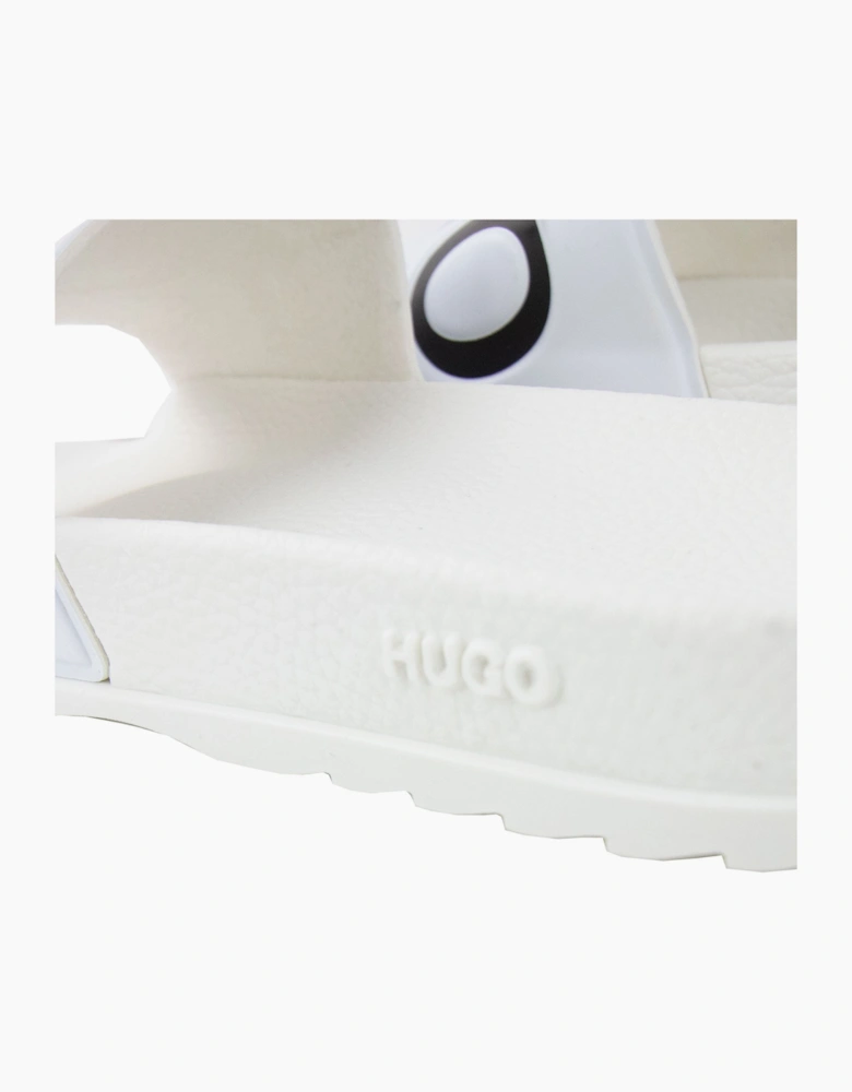 Hugo Boss Contrast Logo Sliders White 001