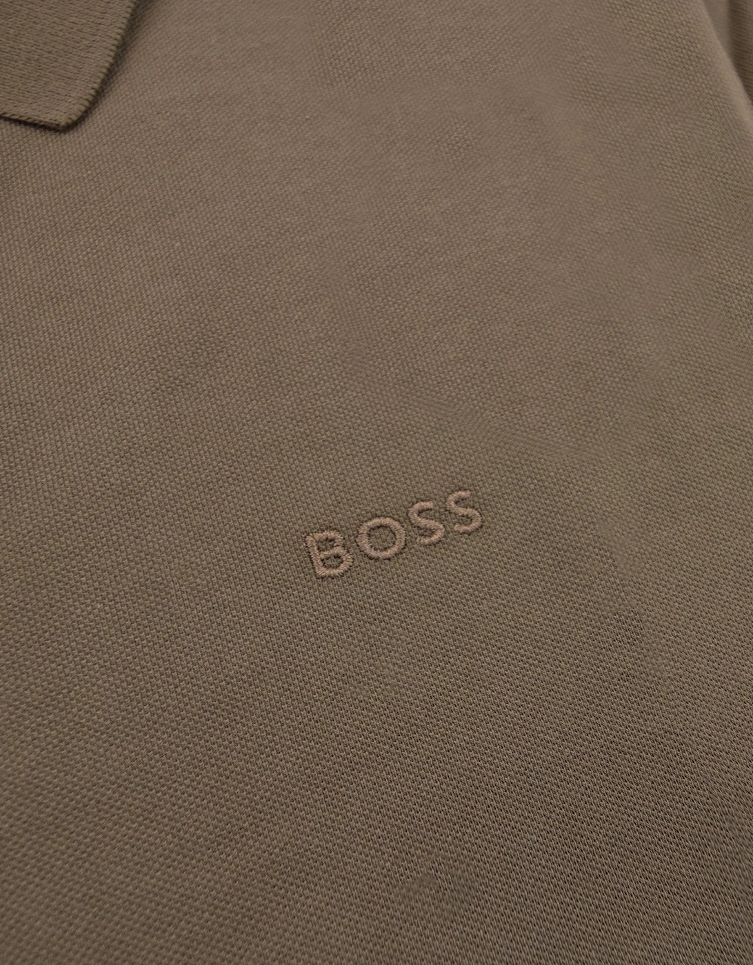 Hugo Boss Pallas Embroidered Logo S/s Polo Dark Brown 361