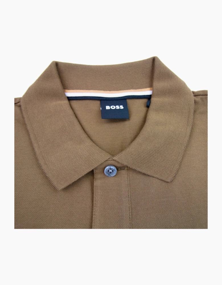 Hugo Boss Pallas Embroidered Logo S/s Polo Dark Brown 361