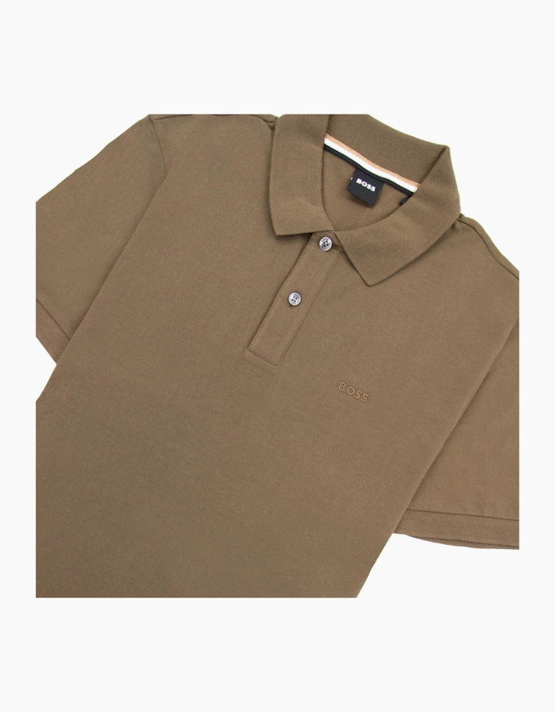 Hugo Boss Pallas Embroidered Logo S/s Polo Dark Brown 361