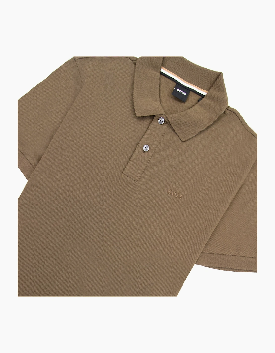 Hugo Boss Pallas Embroidered Logo S/s Polo Dark Brown 361