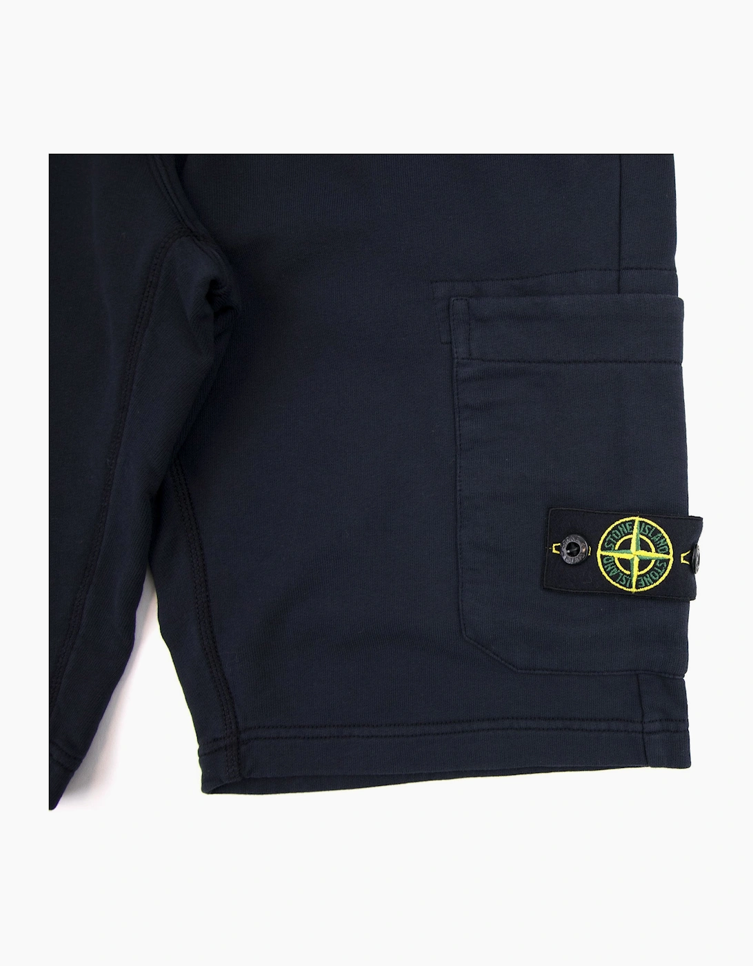 Stone Island Junior Bermuda Fleece Shorts Navy V0020