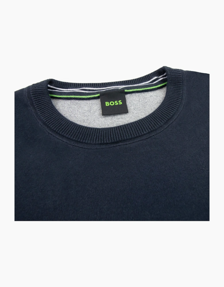 Hugo Boss Rallo Curved Logo Sweater Navy 402