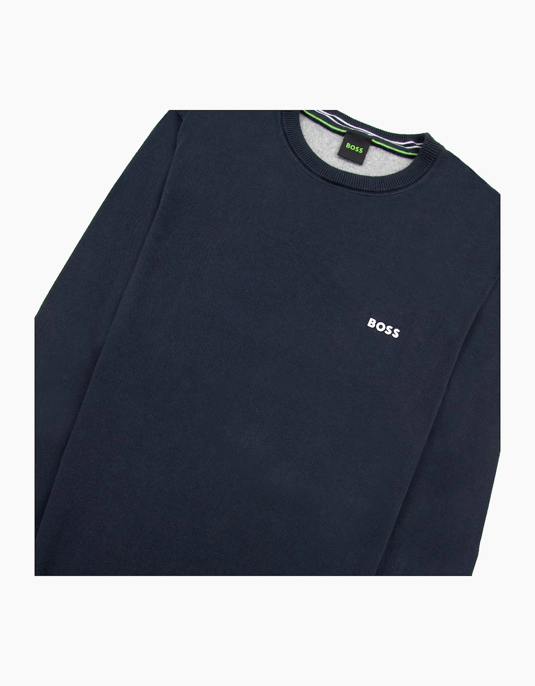 Hugo Boss Rallo Curved Logo Sweater Navy 402