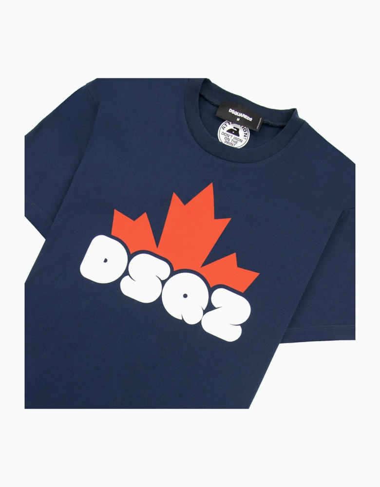 Dsquared2 Dsq2 Logo Print Cool T Shirt Navy 478
