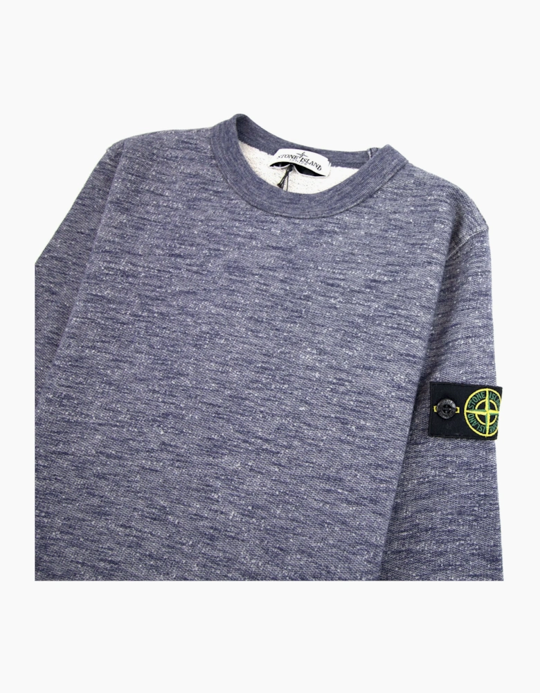 Stone Island Junior S/S Sweatshirt Marl Blue V0026
