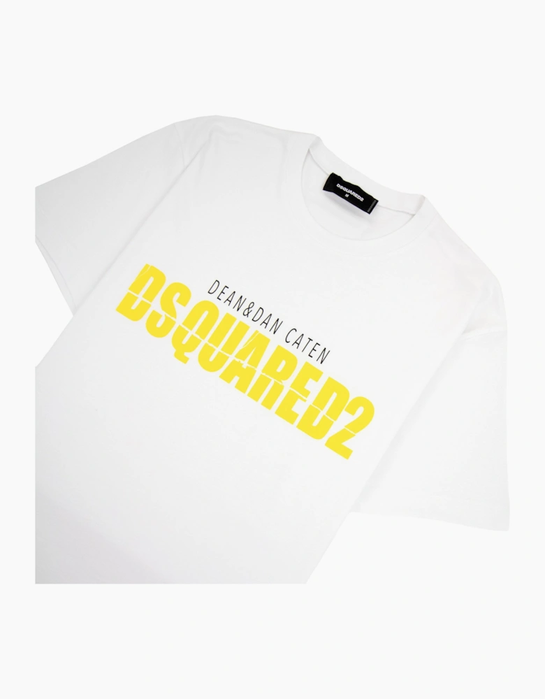 Dsquared2 Horror Printed Logo Cool Fit T Shirt White 100