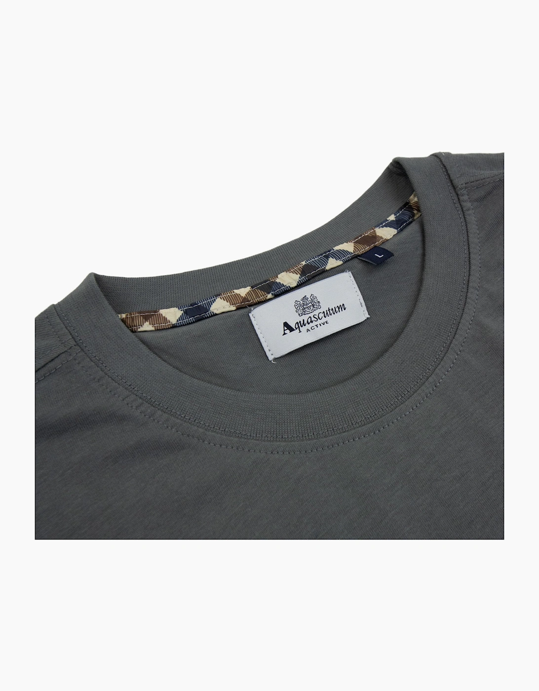 Aquascutum Active Small Logo T Shirt Charcoal