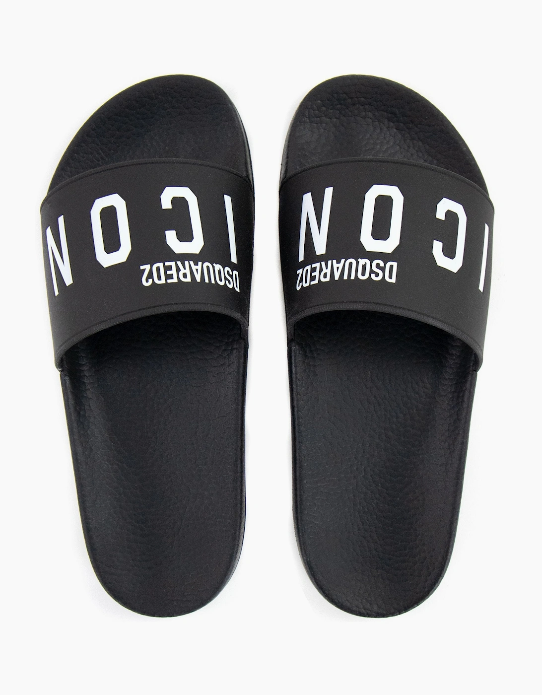 Dsquared2 Be Icon Rubber Sliders Black