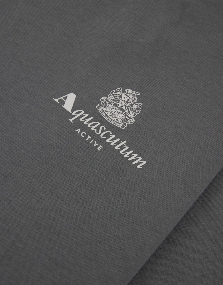Aquascutum Active Small Logo T Shirt Charcoal