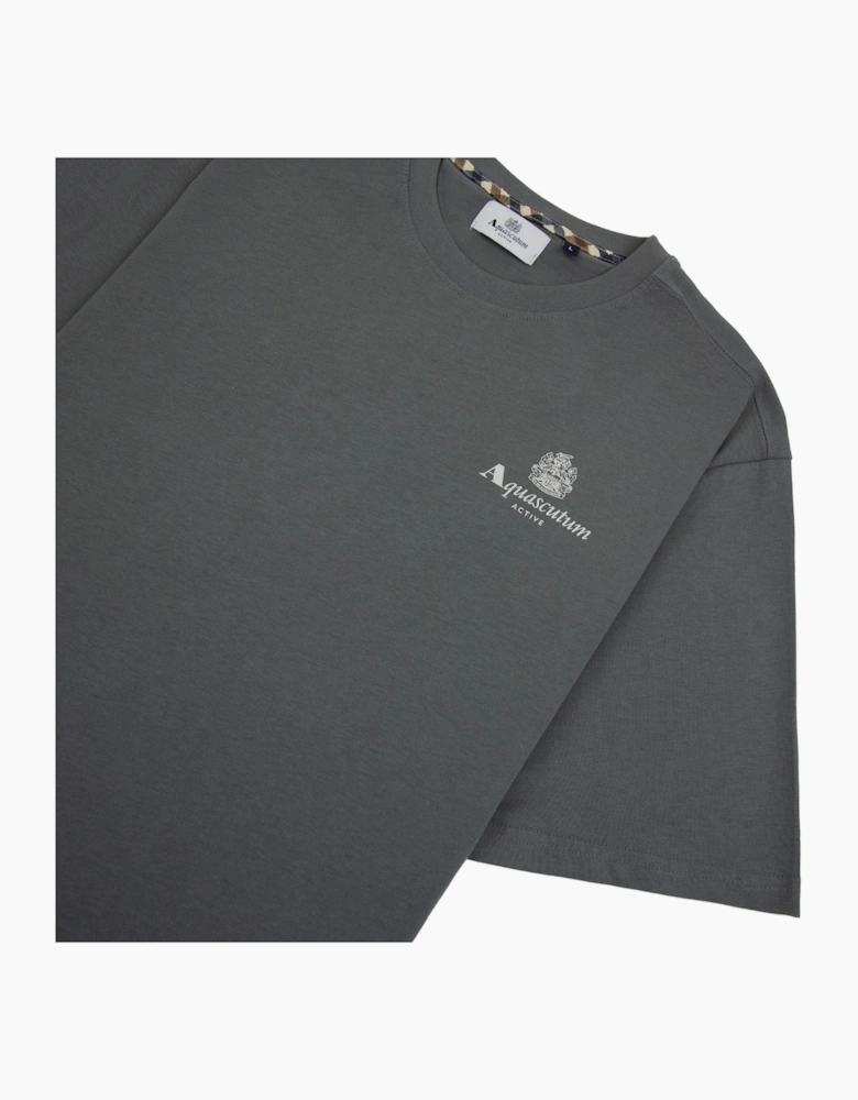 Aquascutum Active Small Logo T Shirt Charcoal