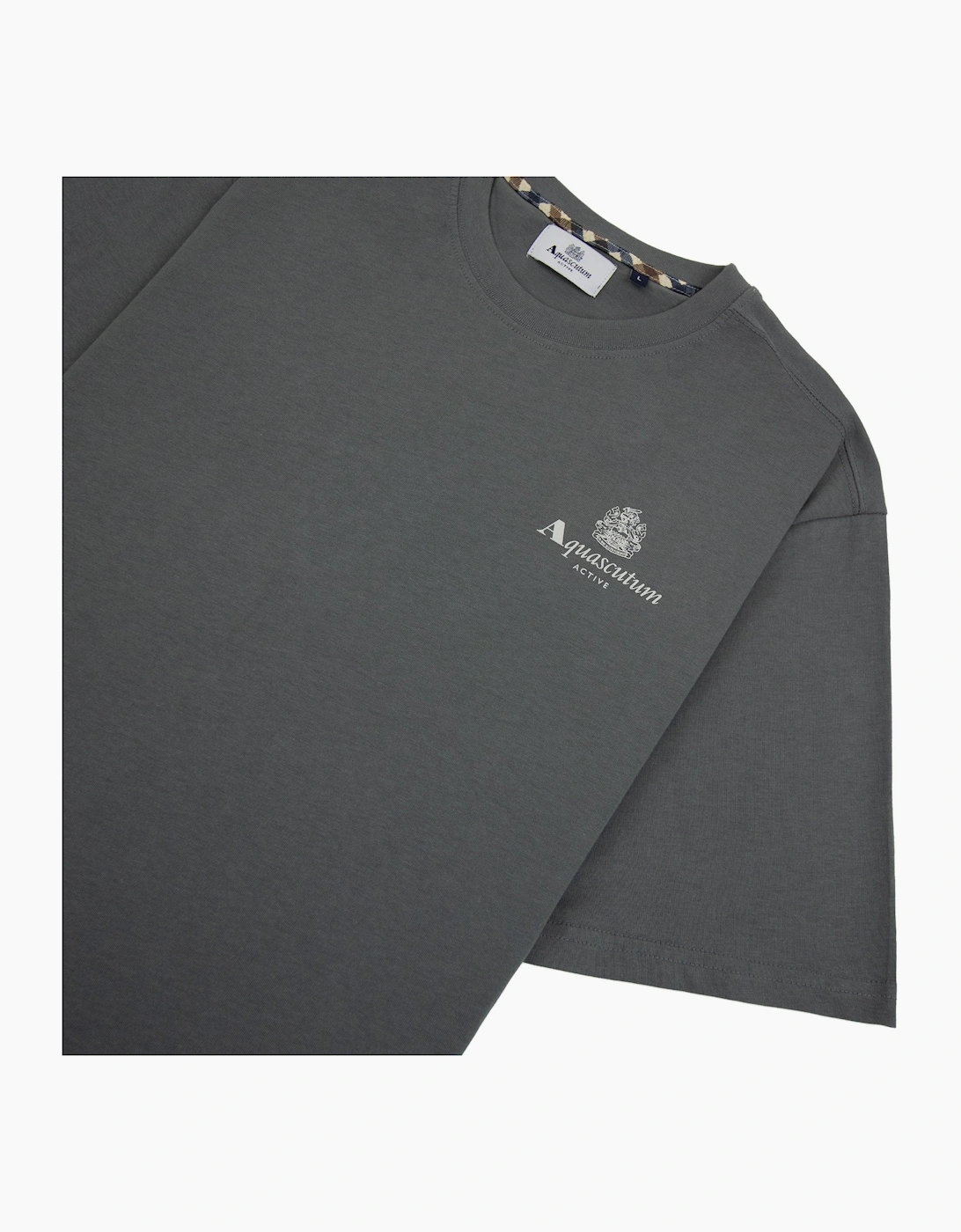 Aquascutum Active Small Logo T Shirt Charcoal