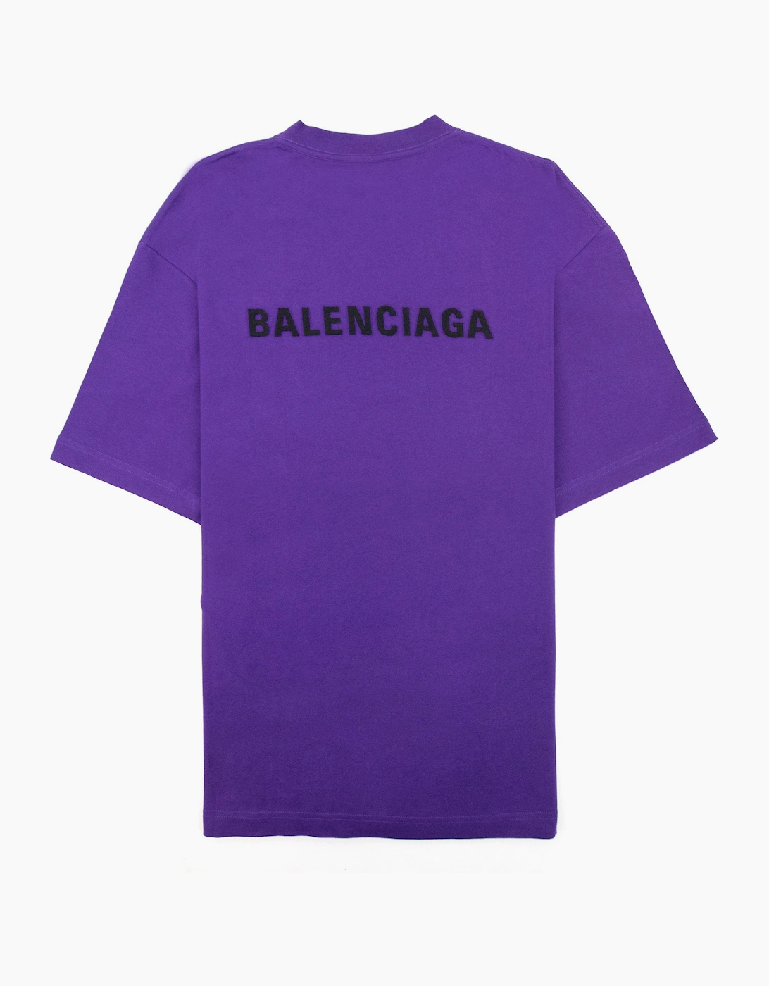 Balenciaga Embroidered Medium Fit Logo T Shirt Purple 5162